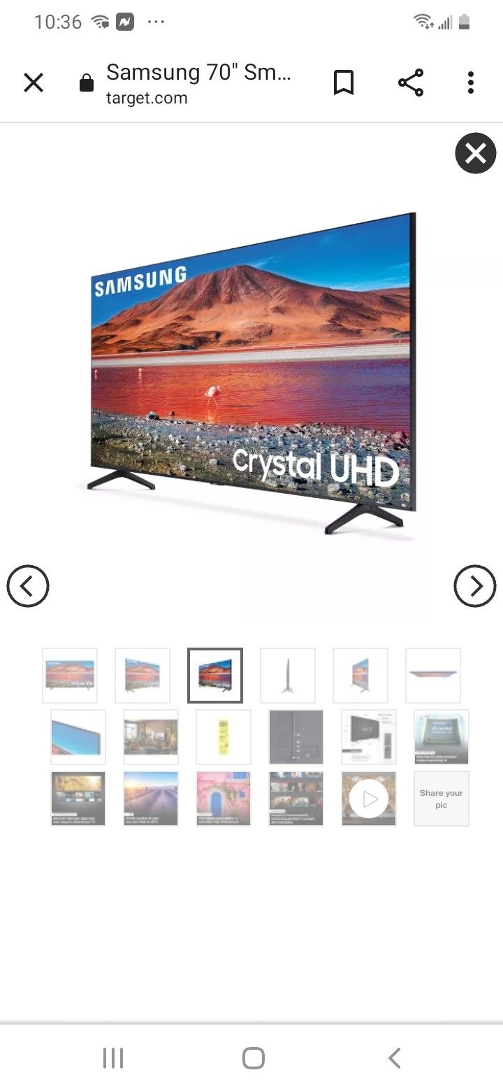 Samsung 70" Smart 4K Crystal HDR UHD TV