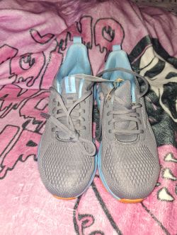 Work N Comfort Steel Toe Reebok Gray, Blue, Size:7
