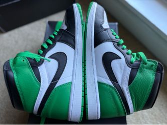 Jordan 1’s  Men’s White/Black/Green size 10