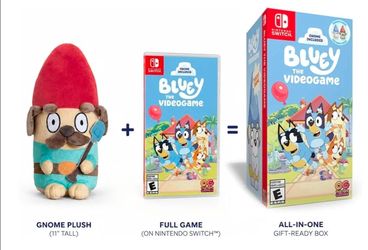 Nintendo Switch game bluey gnome included