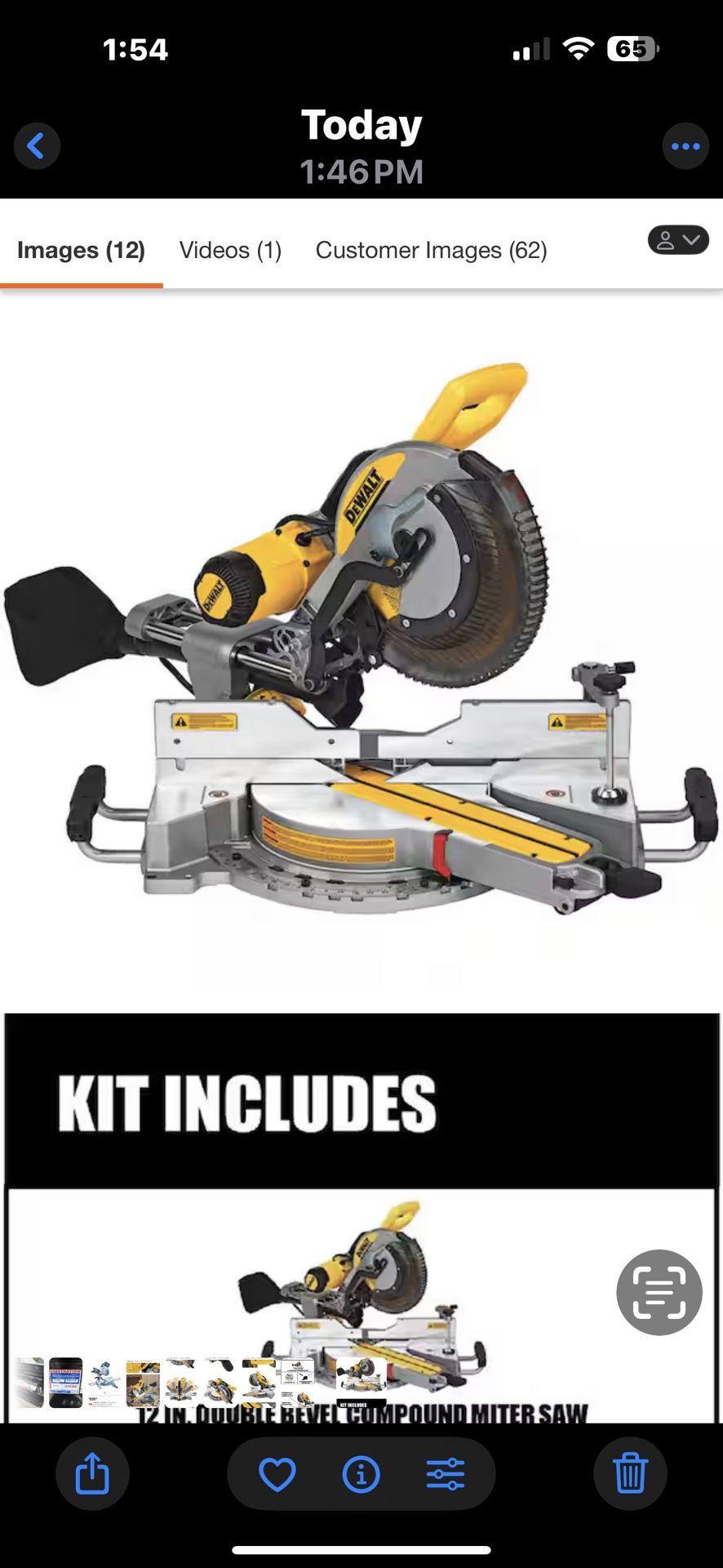 DeWalt 12 inch dual bevel sliding compound miter saw DWS780