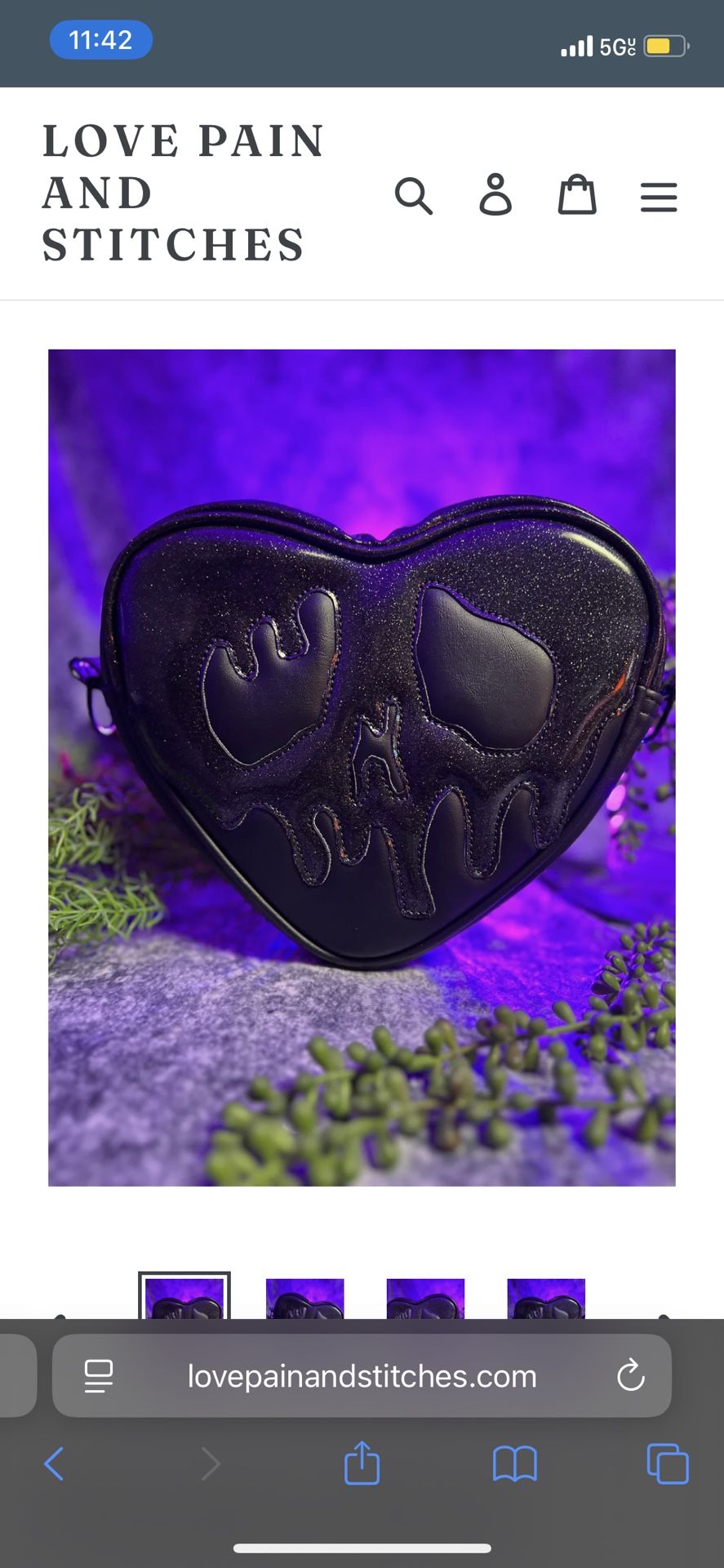 Love Pain And Stitches Heart Bag 