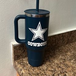 Hydro Flax Metal Dallas Cowboy Drinking Tumbler 