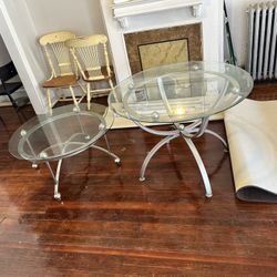 Glass Top Coffee Table & Dining Table 