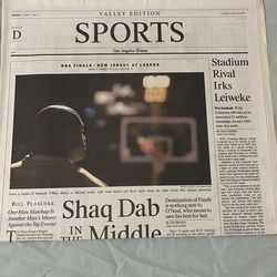 Shaquille O’Neal newspaper 2002 nba finals