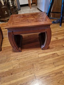 Two Wood Side And Table 