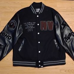 A Bathing Ape BAPE X Neighborhood Varsity Jacket sz XXL (Fits like Large) 