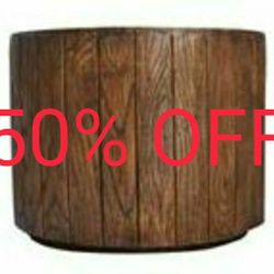 MinxNY Fiberstone Planter Wood Like