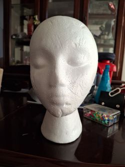 Styrofoam head for wigs