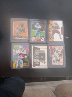 Emmitt Smith NFL cards lot 6 map leaf fleer panini