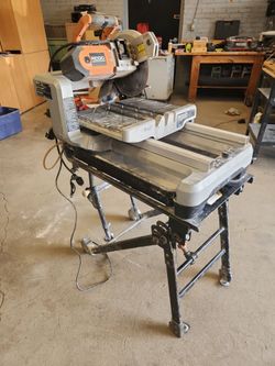 RIDGID WTS2000L Professional 10” Tile Saw w/ Rolling Stand – Works Perfect – $350