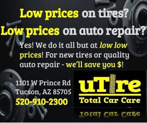 Low Prices On Tires?  Now LOW PRICES On Auto Repair!