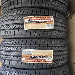 235/55/19 Arroyo nuevas montadas y balanciadas gratis