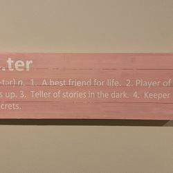 Pottery Barn Sister Wooden Picture 