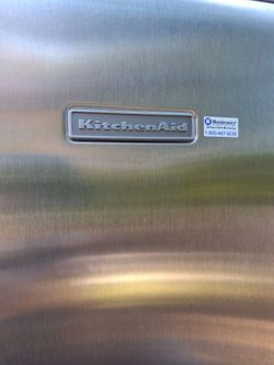 KitchenAid side by side refrigerator.
