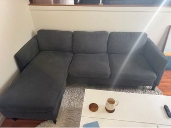 Aya Grey Sofa w/ Reversible Chaise - $325
