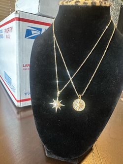 2 14K Gold Plated Necklaces