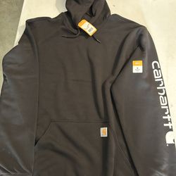 Carhartt Loose Fit Mid Weight Logo Sleeve Graphic Hoodie