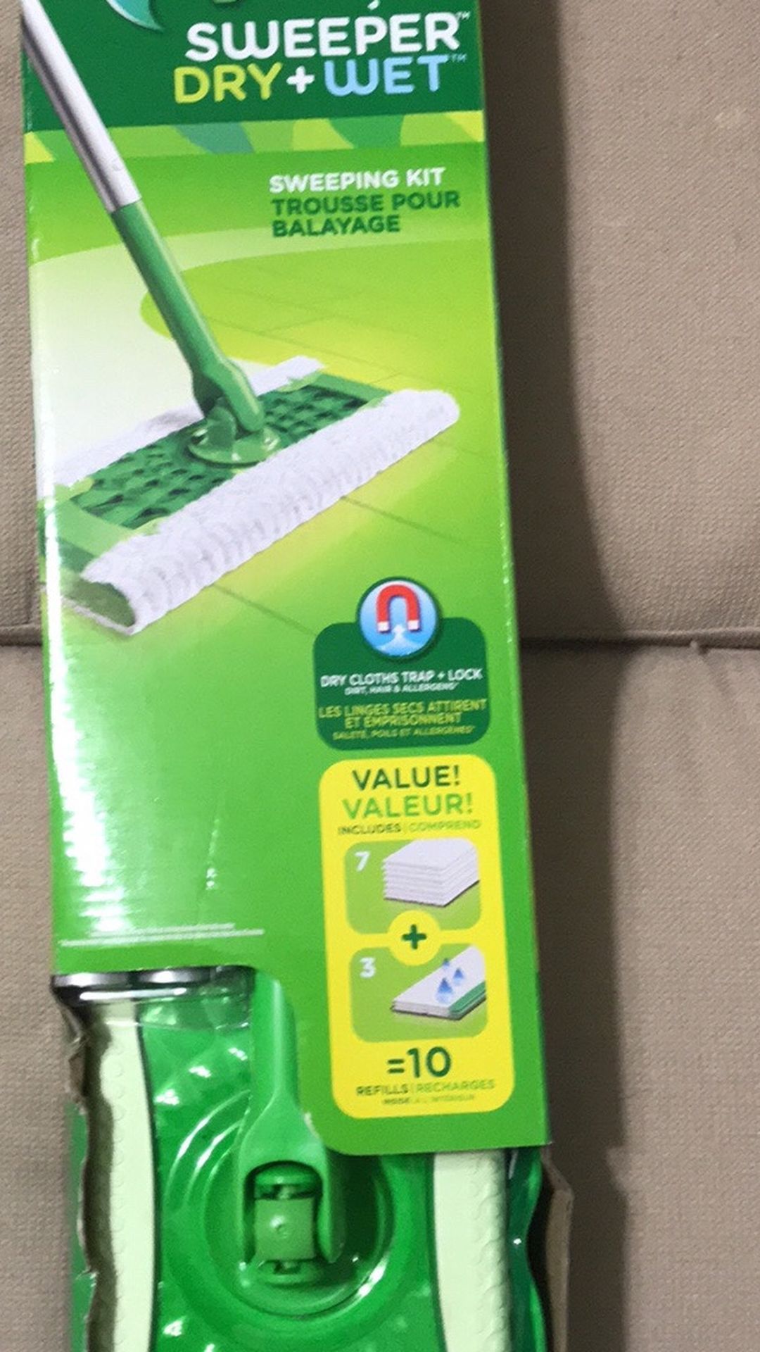 Swiffer Sweeper Pet Heavy Duty Dry + Wet All Purpose Floor Mopping and Cleaning Starter Kit Includes