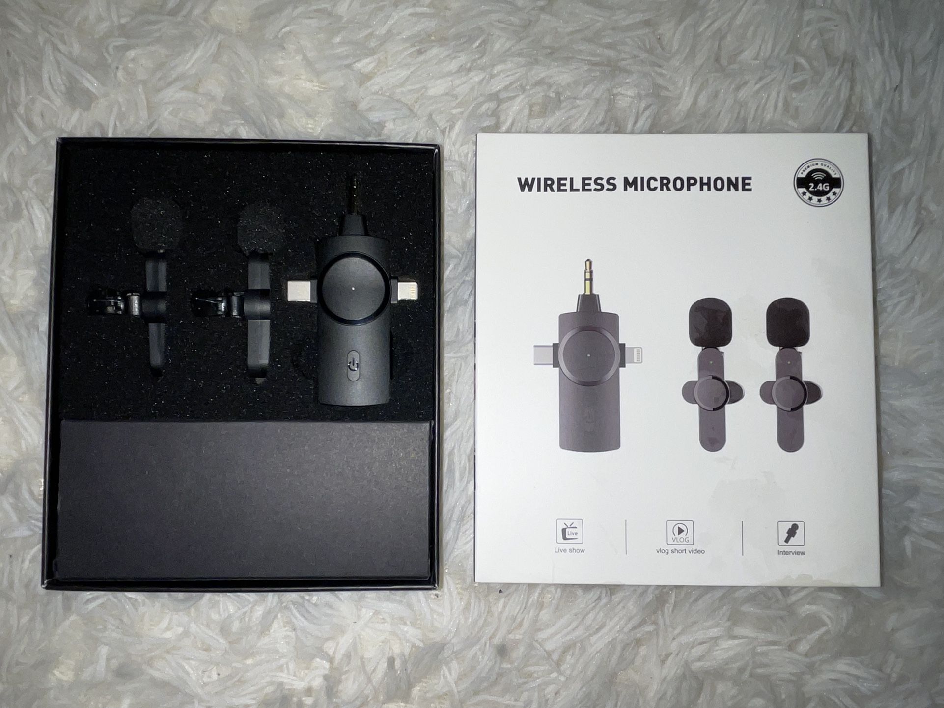 Wireless Microphone (IPhone, Android, 3.5 mm jack)