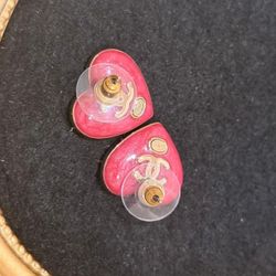 Pink Heart Vintage Earrings 💓 