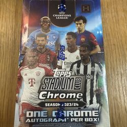 2023-24 Topps Stadium Club Chrome UEFA Champions League Hobby Box (Yamal Rookie Autos)