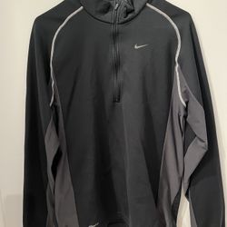 Nike Fit Therma 1/4 Zip Black Running Top Men’s Size Medium USED