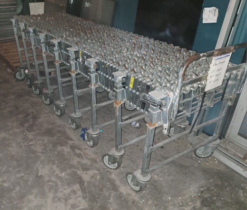 Nestaflex 376 Expandable Roller Conveyor – 25ft, 24" Wide – Heavy Duty