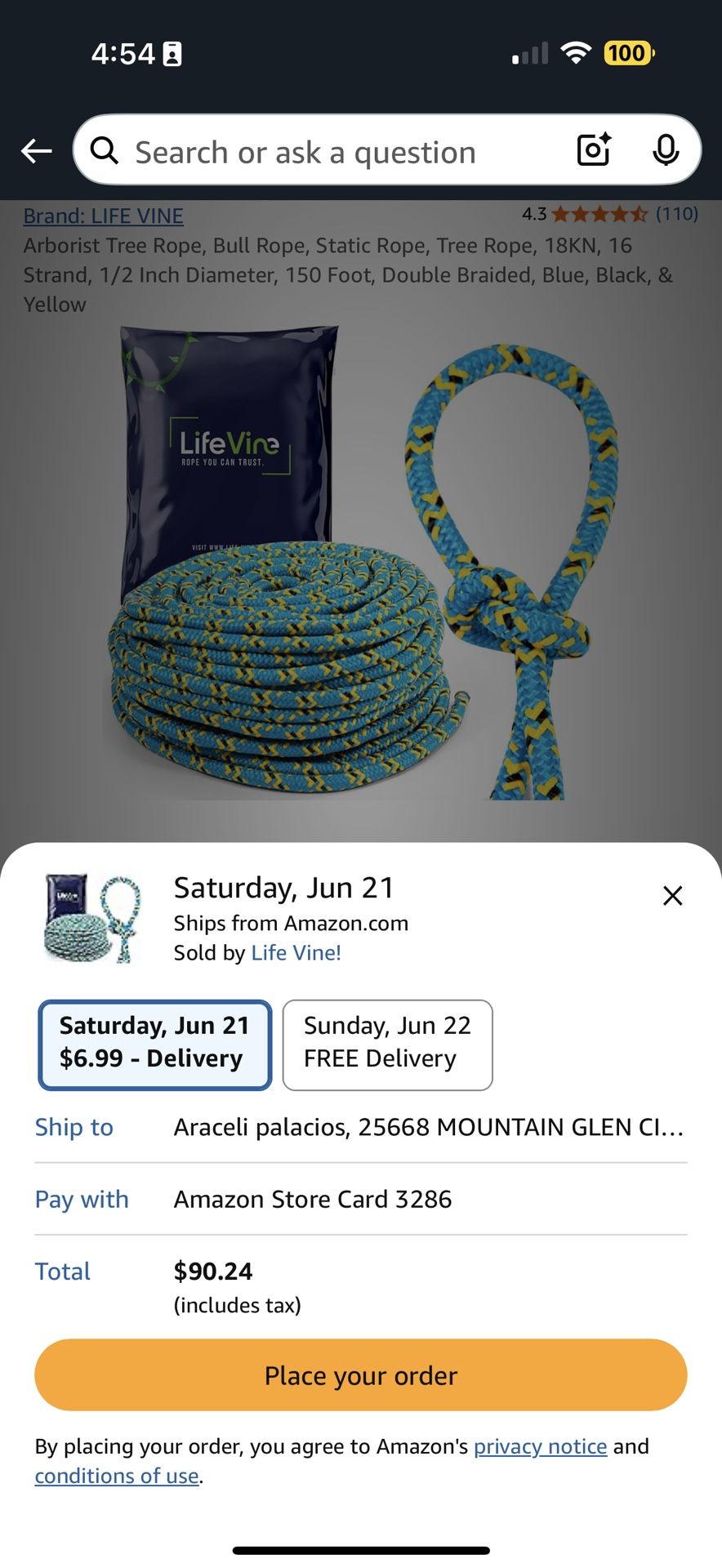 Arborist Tree Rope, Bull Rope, Static Rope,
