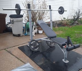 Bench plates barbell (see description)