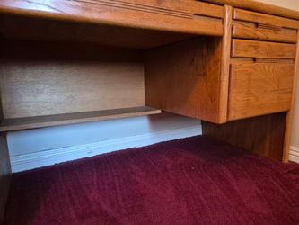 3-Drawer Maple color Oak Desk