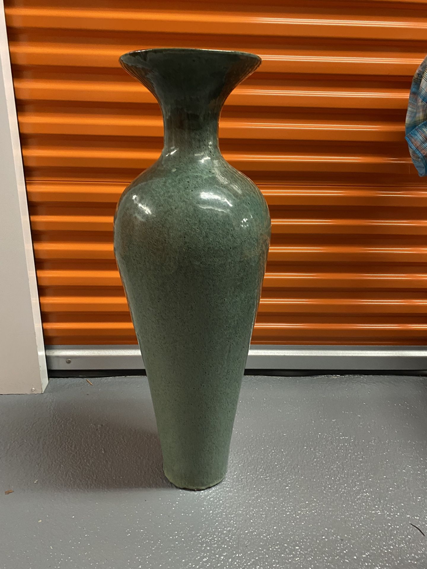 Talk Ceramic Vase!!!  Turquoise, Light Green, Sea Green  VASE very Heavy  