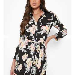 Floral Shirt Dress