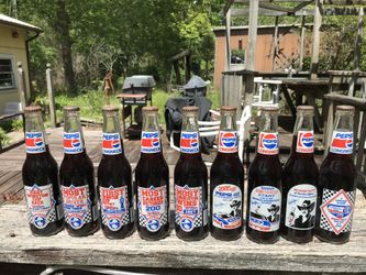 9set of Richard Petty soda career bottles