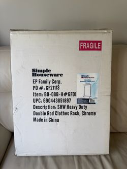 NEW Simple Houseware Heavy Duty Double Rod Clothes Rack (Chrome) – BNIB