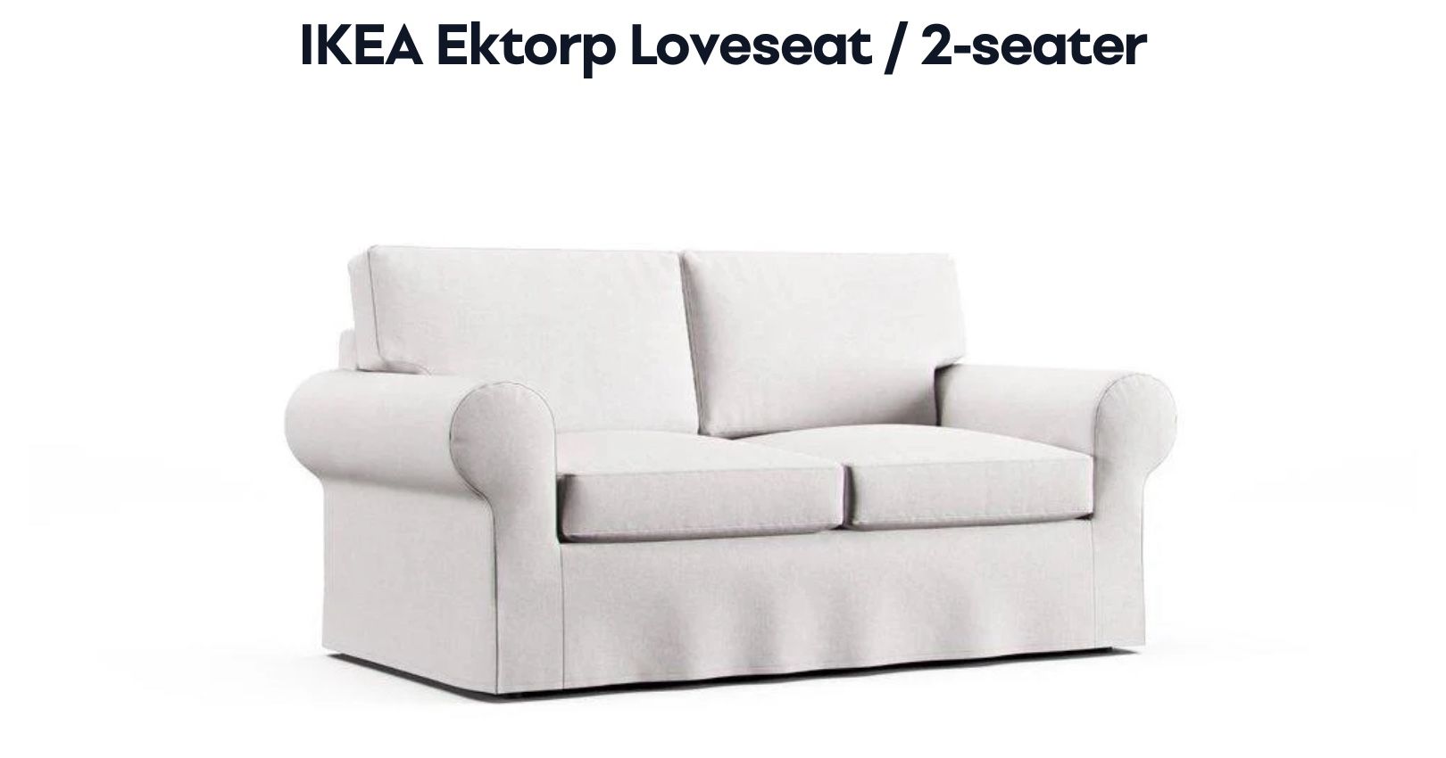 Genuine and Complete, Discontinued White Loveseat Slipcover Set from Swedish Box Store in Costa Mesa