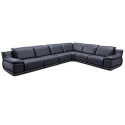 Daisley 6-Pc. Leather "L" Shaped Sectional Sofa with 3 Power Recliners
