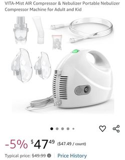 VITA-Mist AIR Compressor & Nebulizer Portable Nebulizer Compressor Machine for Adult and Kid