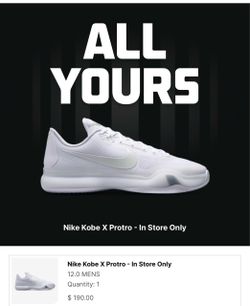 Kobe x protro size 12