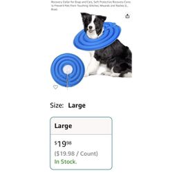 Brand new Dog Cone Collar for After Surgery, Inflatable Pet Recovery Collar for Dogs and Cats, Soft Protective Recovery Cone to Prevent Pets from Touc