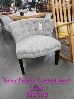 Chair Gray Fabric We are located at 2811 East Bell road. Another Time Around Furniture.