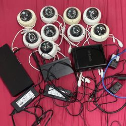 Full security system with 9 D-Link HD Outdoor Dome Cameras-DCS-4602EV