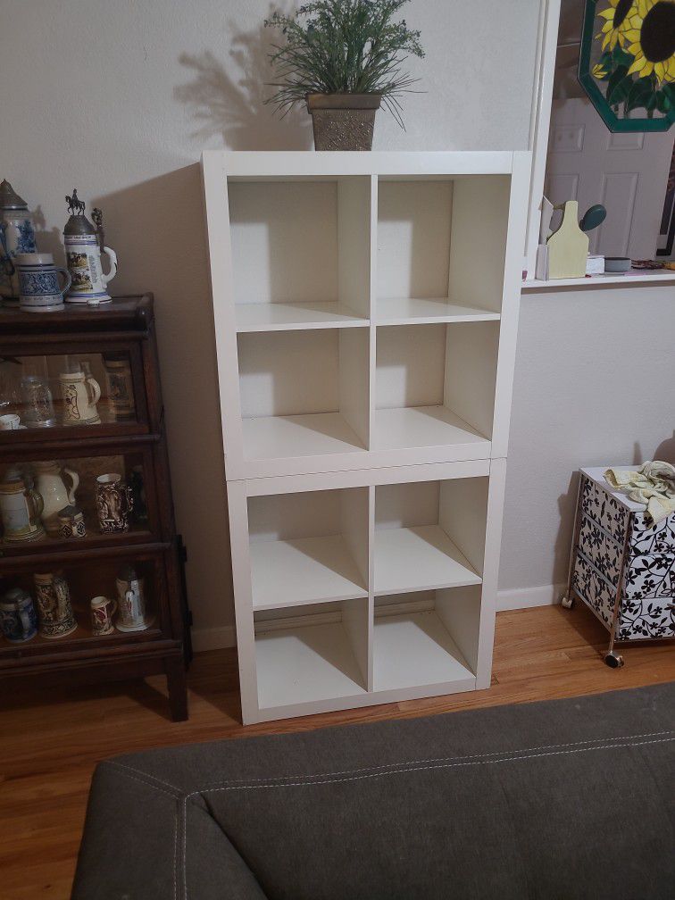 White IKEA Bookshelves  2 (read description)
