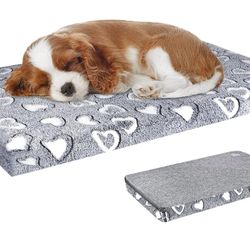 VANKEAN Reversible Cool and Warm Dog Bed Mat for Crates - Stylish Pad With Waterproof Inner Linings and Removable Machine Washable Cover, Firm Support