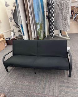 🔥 STORE CLOSING SALE – 50% OFF 🔥 Modern Black Futon Sofa Bed / Convertible Sleeper Couch –ONLY $69
