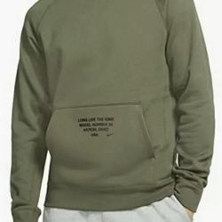 Nike LeBron Men's Long-Sleeve Crew Size XL (Olive) BV3632-325 Cotton Blend