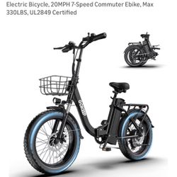 1300W/1800W Folding Electric Bike for Adults,