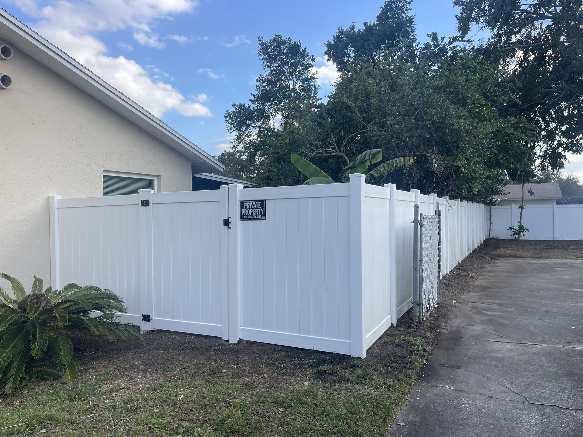 White Vinyl Fence