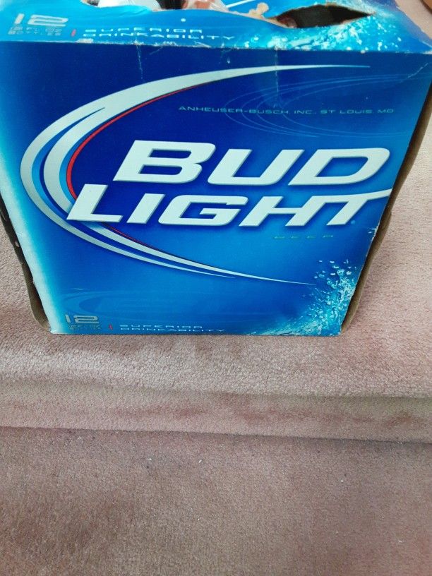 Bud Light Box Of Bottles.