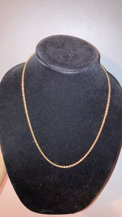 10K YELLOW GOLD DIAMOND CUT ROPE CHAIN